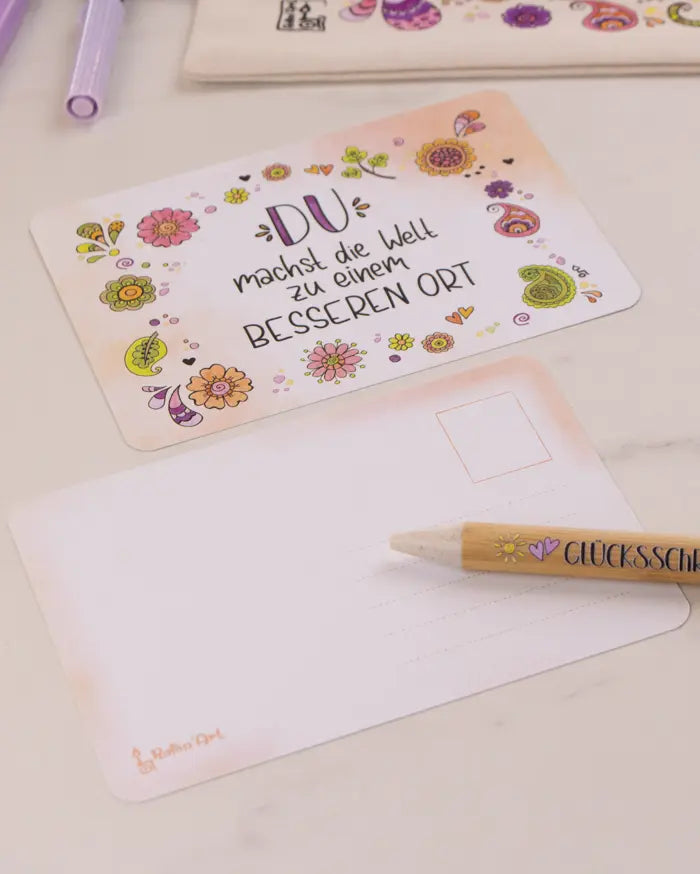 Postkarte "Du machst die Welt zu einem besseren Ort"