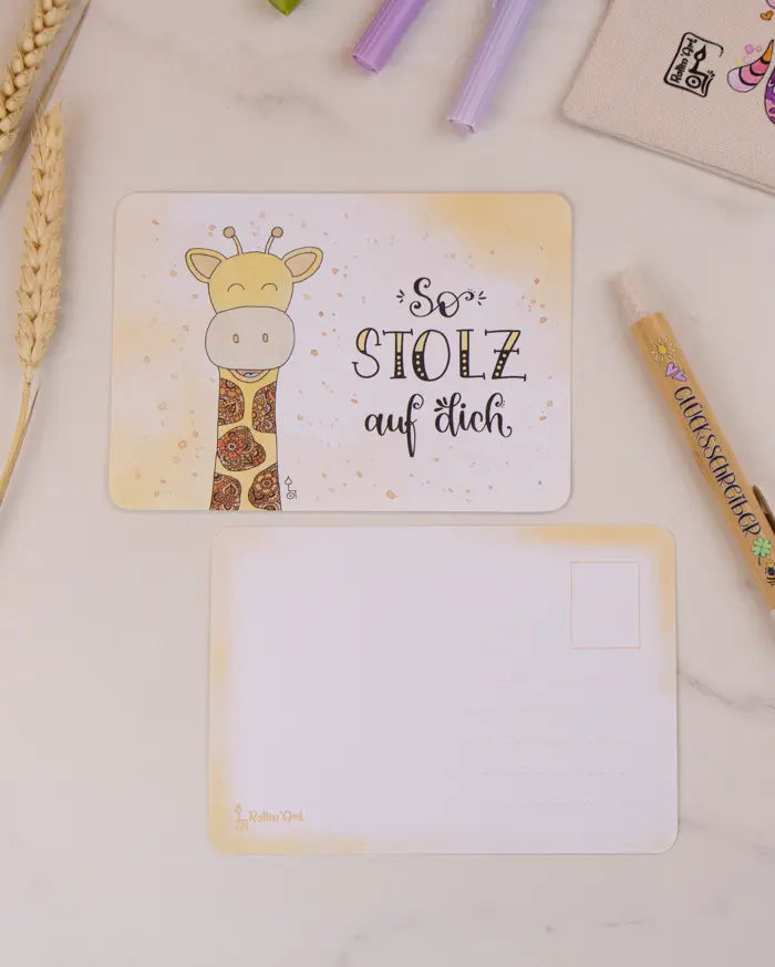 Postkarte "So stolz auf dich"