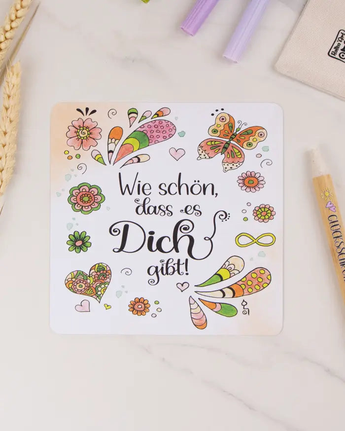 Postkarte "Wie schön, dass es dich gibt"
