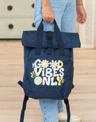 Rucksack groß Navy Dusk "Good vibes only”