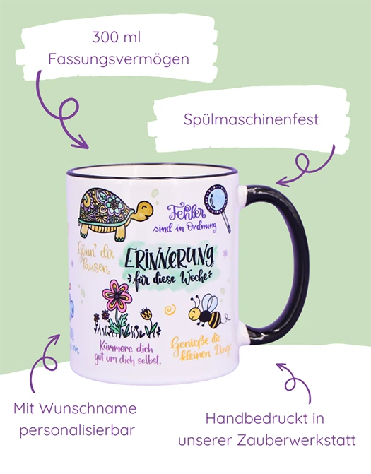 Tasse "Erinnerung für diese Woche"
