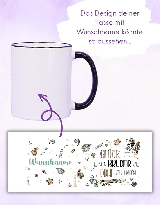Tasse "Glück ist... Bruder"