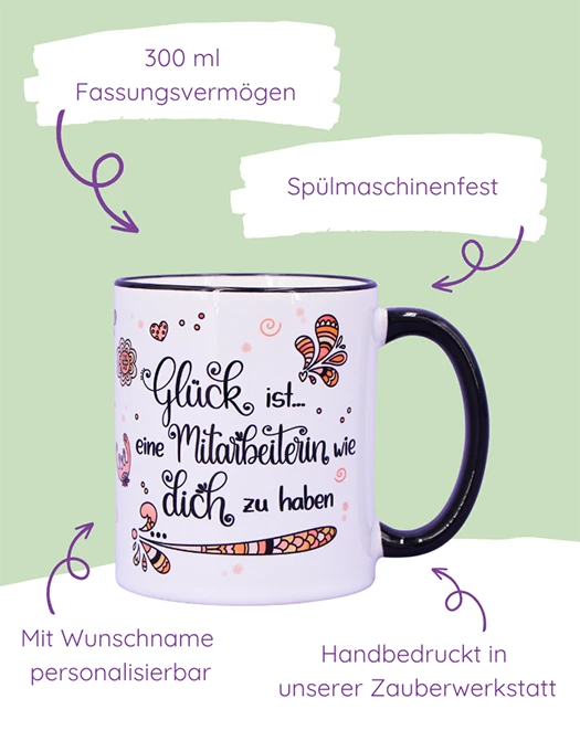 Tasse "Glück ist... Mitarbeiterin"