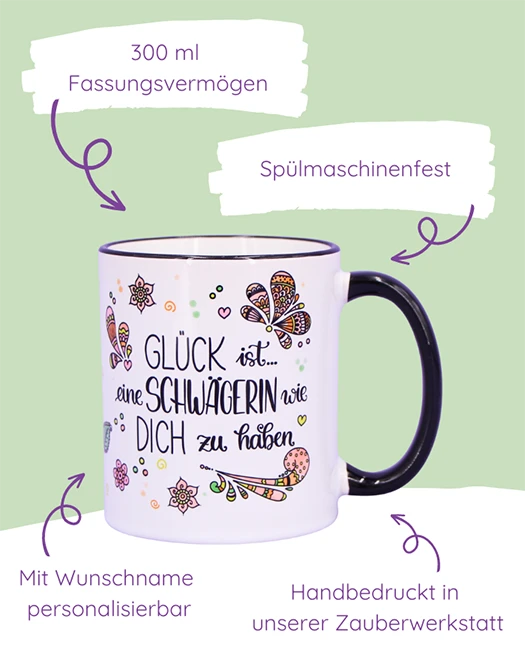 Tasse "Glück ist... Schwägerin"