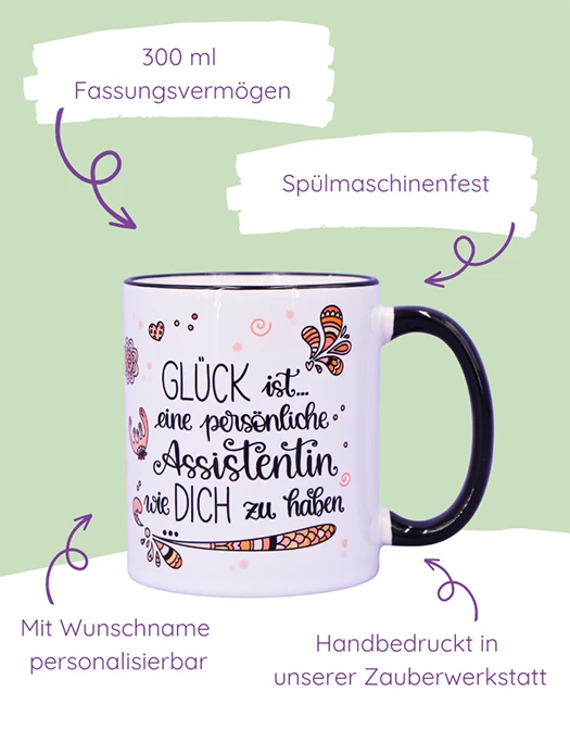 Tasse "Glück ist... persönliche Assistentin"