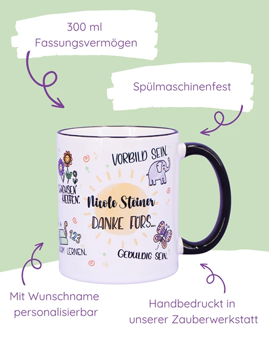 Tasse "Lehrer:in Danke für's..."