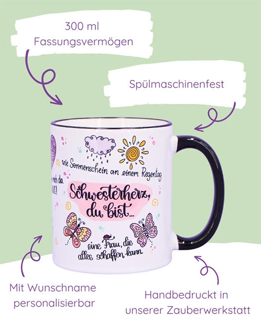 Tasse "Schwesterherz"