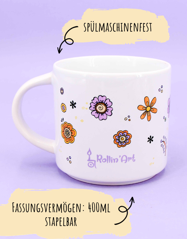 Tasse stapelbar "Neuer Anfang"