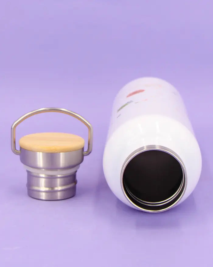 Thermosflasche Bambusdeckel "Bergliebe"