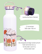 Thermosflasche Bambusdeckel "Bergliebe"