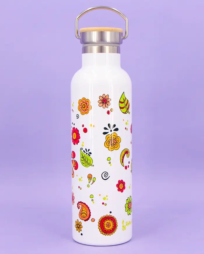 Thermosflasche Bambusdeckel "Die kleinen Dinge"