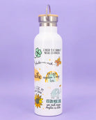 Thermosflasche Bambusdeckel "Meine Glücksflasche"