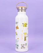 Thermosflasche Bambusdeckel "Meine Glücksflasche"