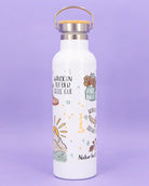 Thermosflasche Bambusdeckel "Meine Wanderflasche"