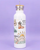 Thermosflasche Bambusdeckel "Meine Wanderflasche"