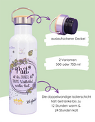 Thermosflasche Bambusdeckel "Mut"