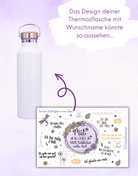 Thermosflasche Bambusdeckel "Mut"