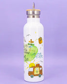 Thermosflasche Bambusdeckel "Reiselust"