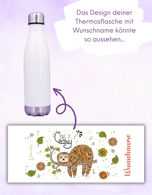 Trinkflasche "Faultier"