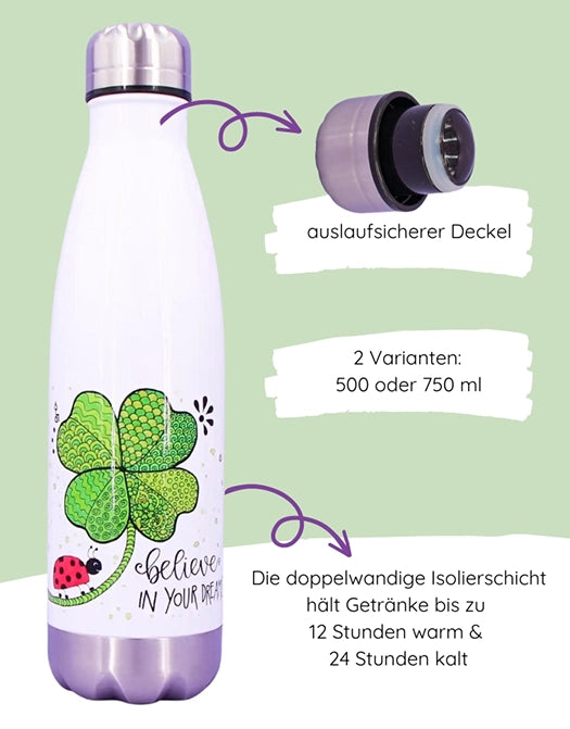 Trinkflasche "Klee"