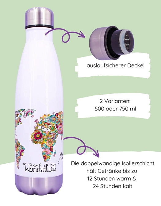 Trinkflasche "Wanderlust"