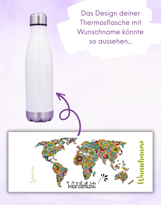 Trinkflasche "Wanderlust"