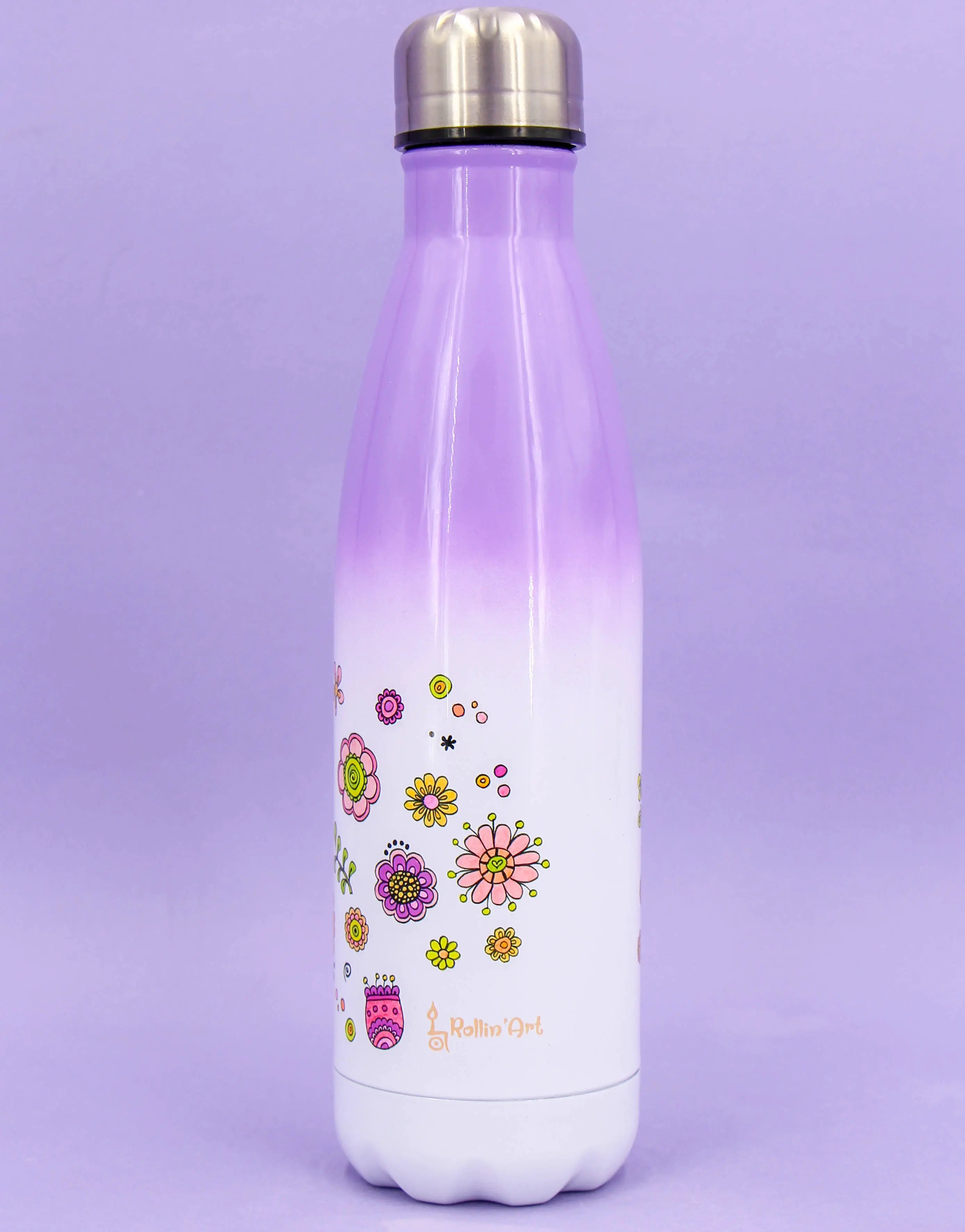 Trinkflasche lila "Nimm dir die Zeit"