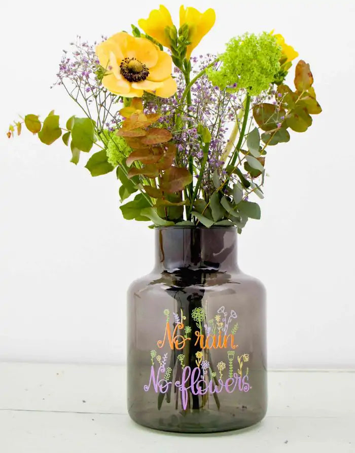 Vase "No rain. No flowers."