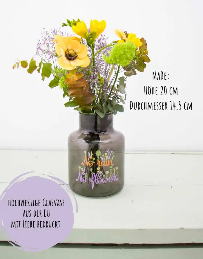 Vase "No rain. No flowers."