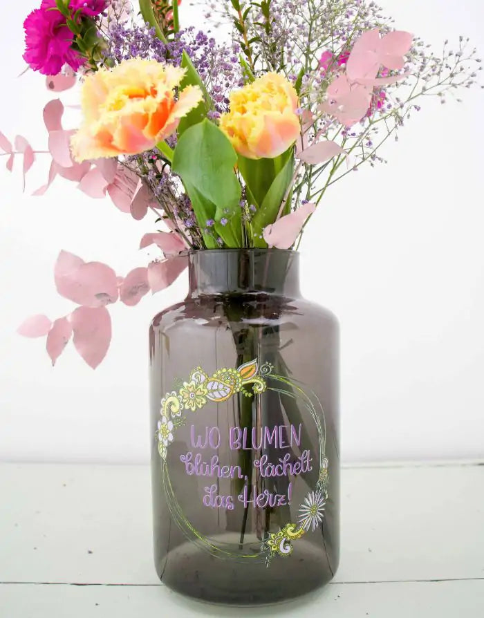 Vase "Wo Blumen blühen"