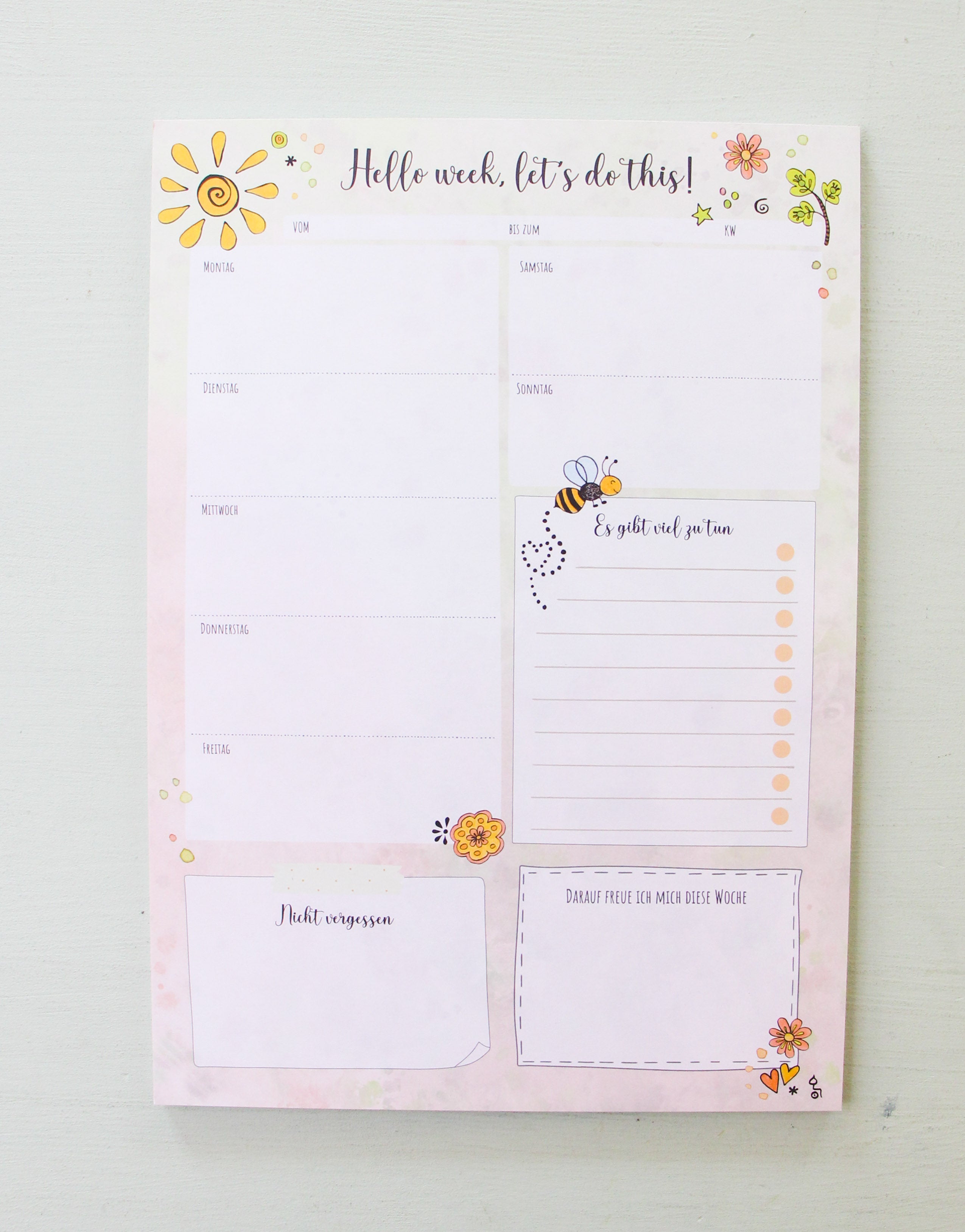 Wochenplaner-Block