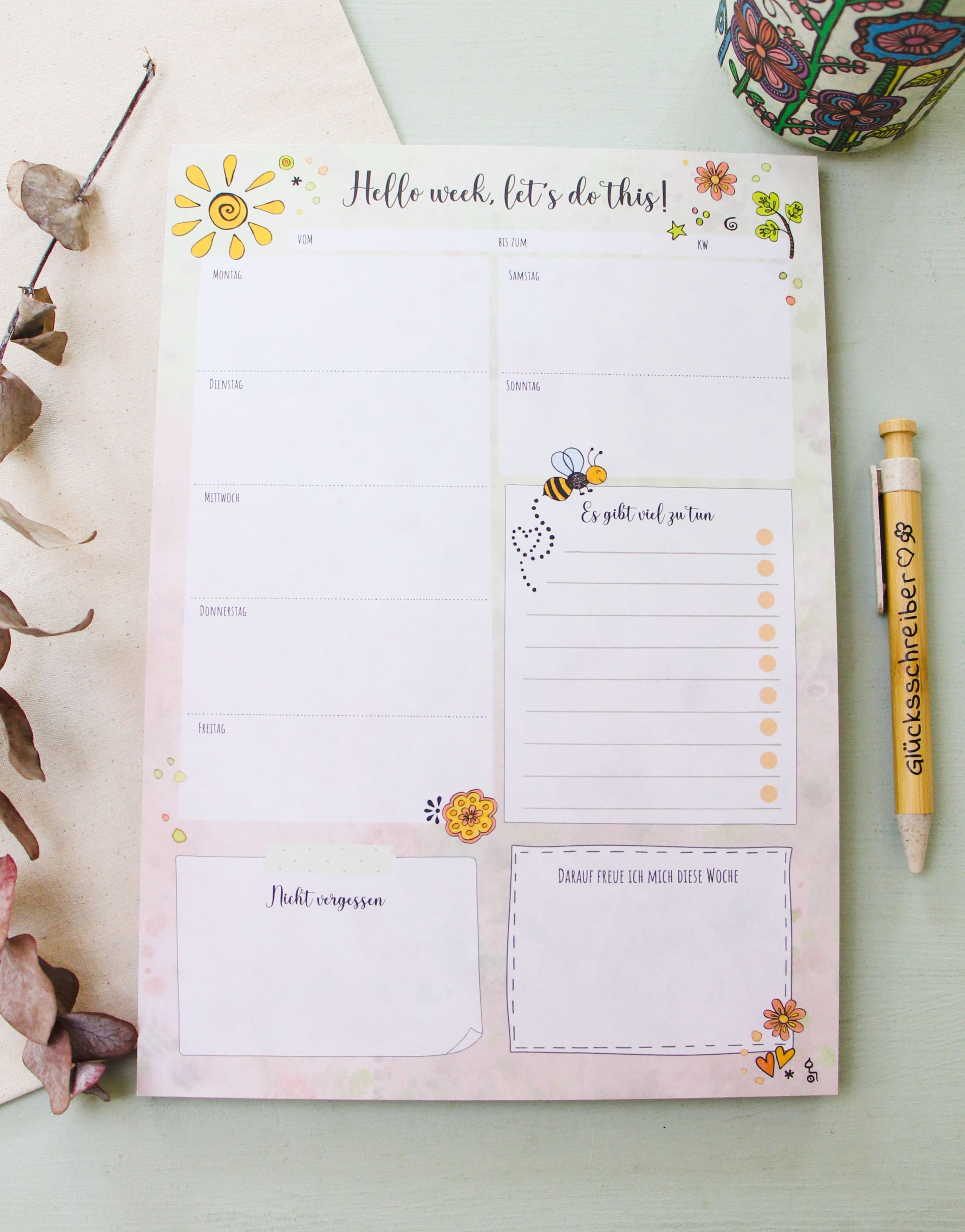 Wochenplaner-Block
