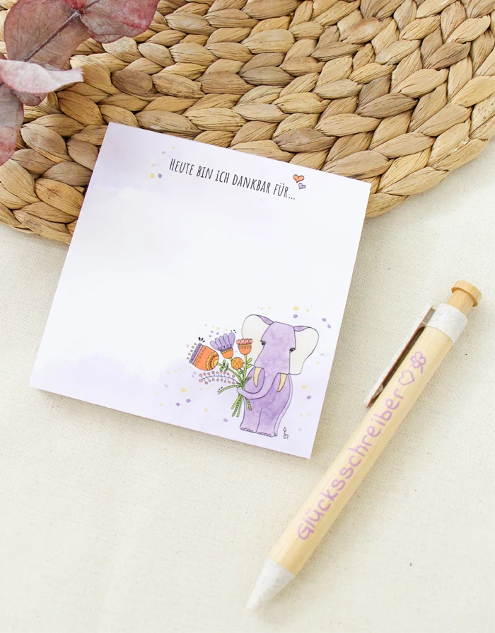 Block "dankbarer Glückselefant"-RollinArt
