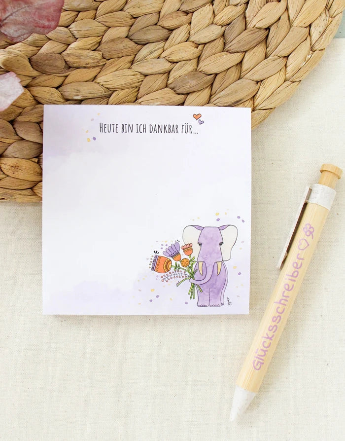 Block "dankbarer Glückselefant"-RollinArt