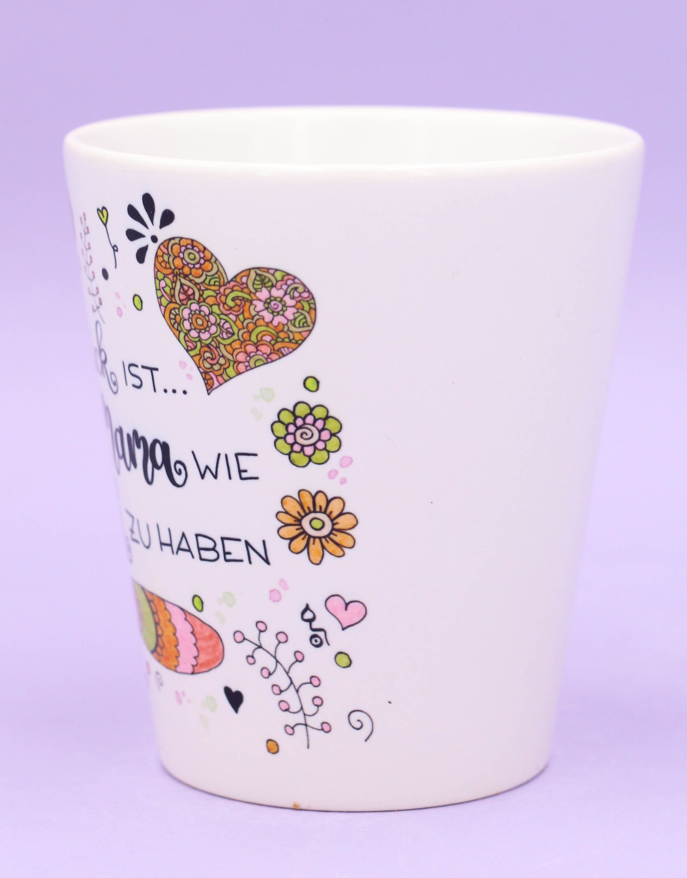 Blumentopf "Glück ist... Mama"-RollinArt