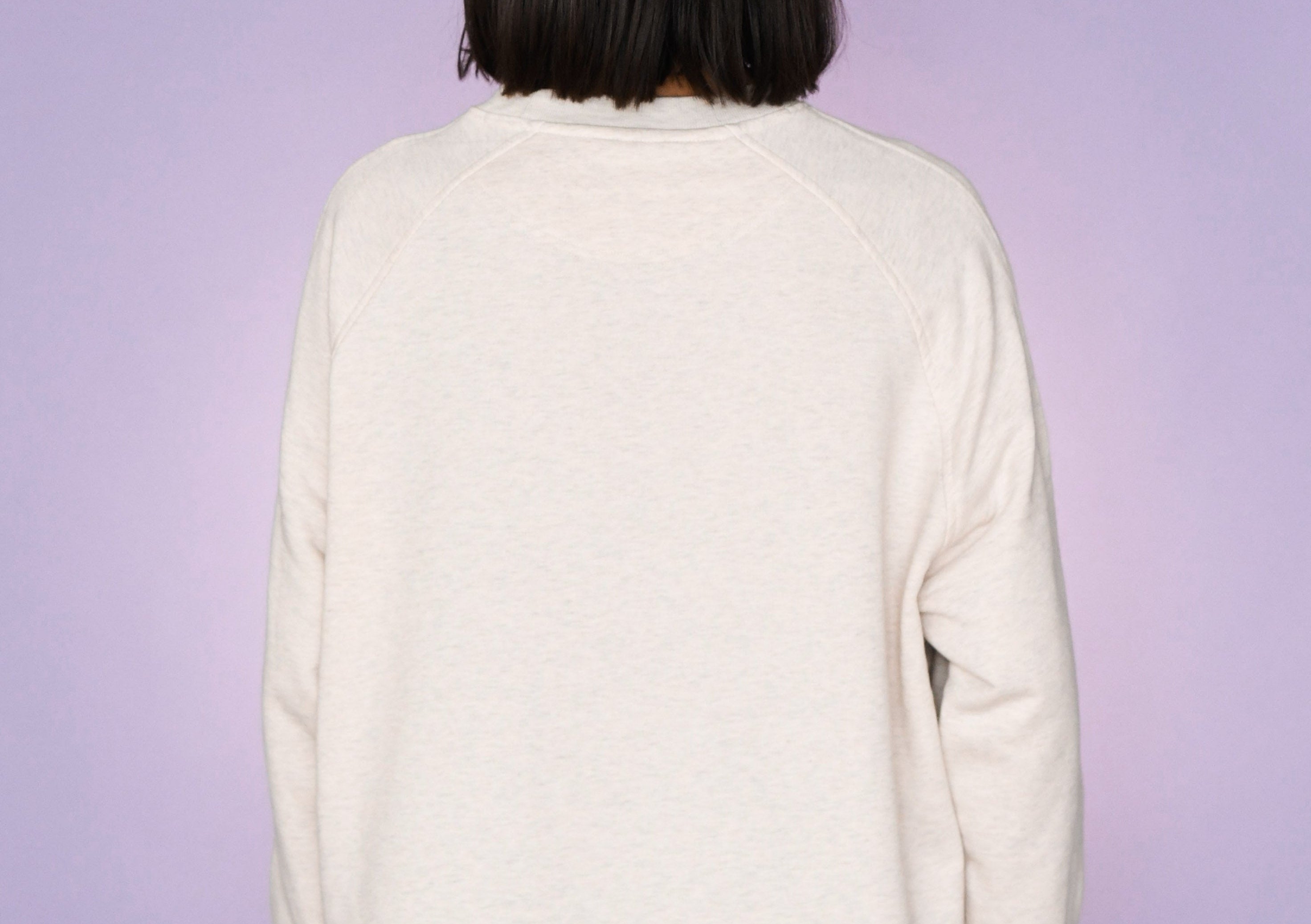 Damen Oversize Sweatshirt Cream "Blumenwiese"-RollinArt
