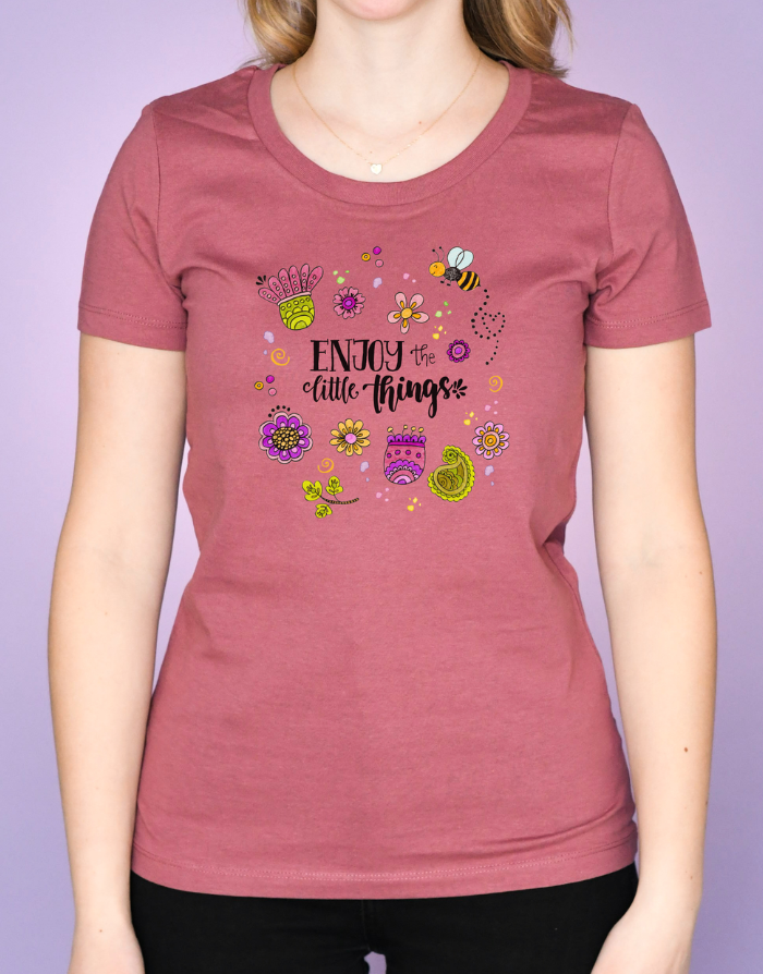 Damen T-Shirt "Enjoy the little things"-RollinArt