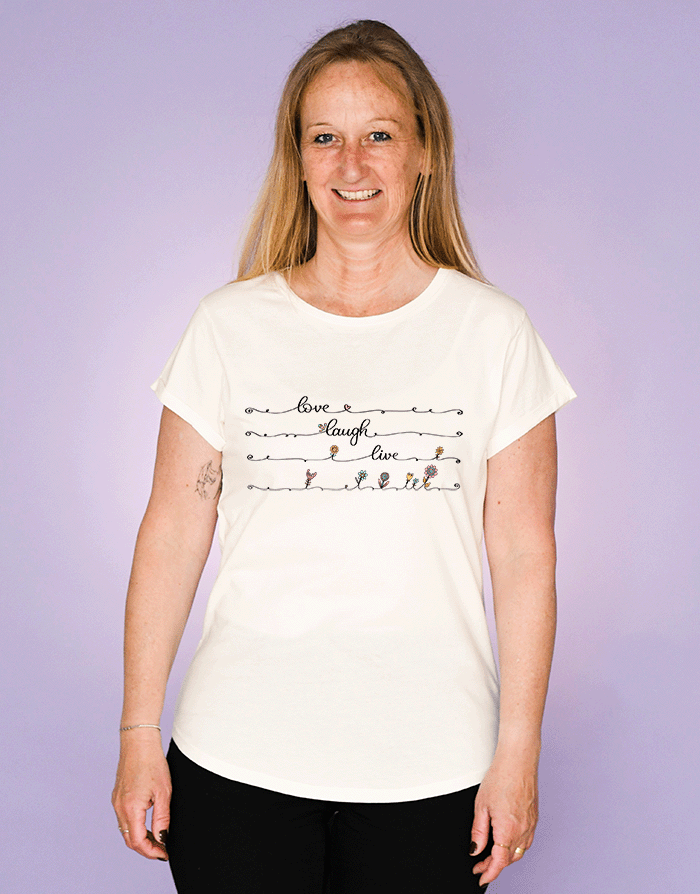 Damen T-Shirt "Happy lines"-RollinArt