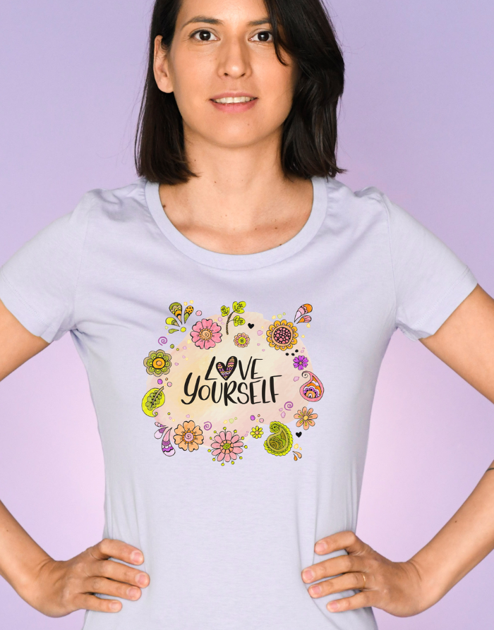 Damen T-Shirt "Love yourself"-RollinArt