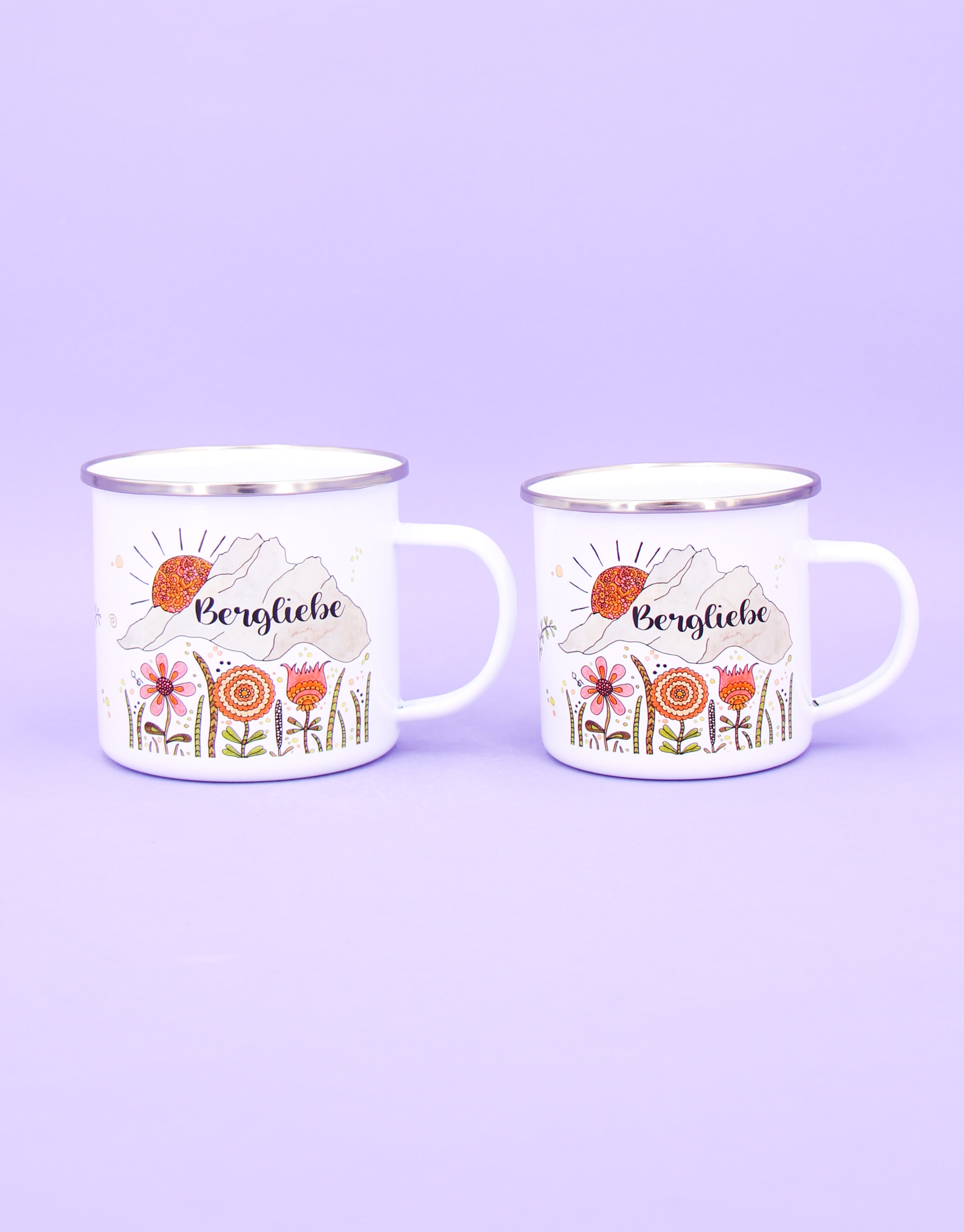 Emaille-Tasse "Bergliebe"-RollinArt