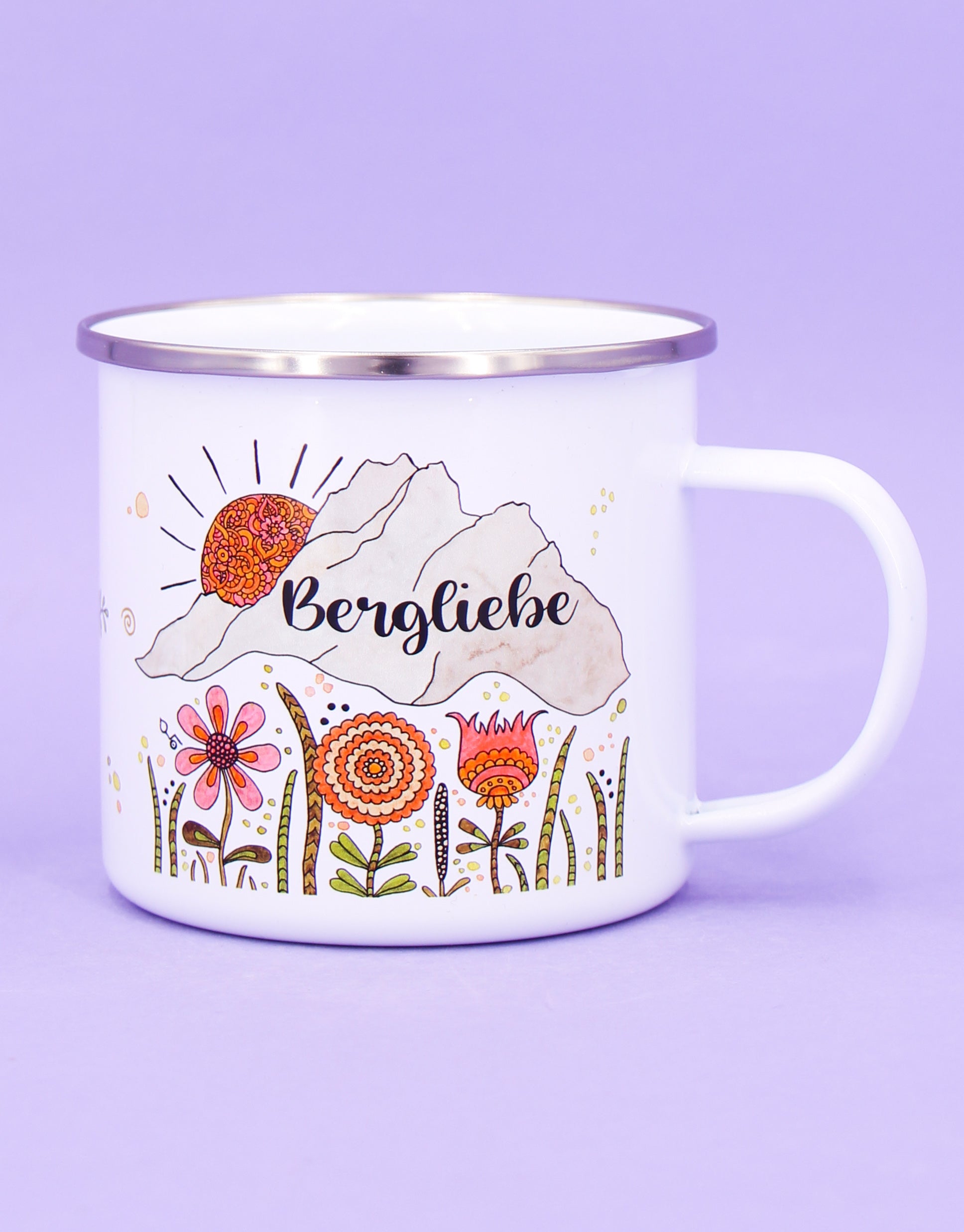 Emaille-Tasse "Bergliebe"-RollinArt