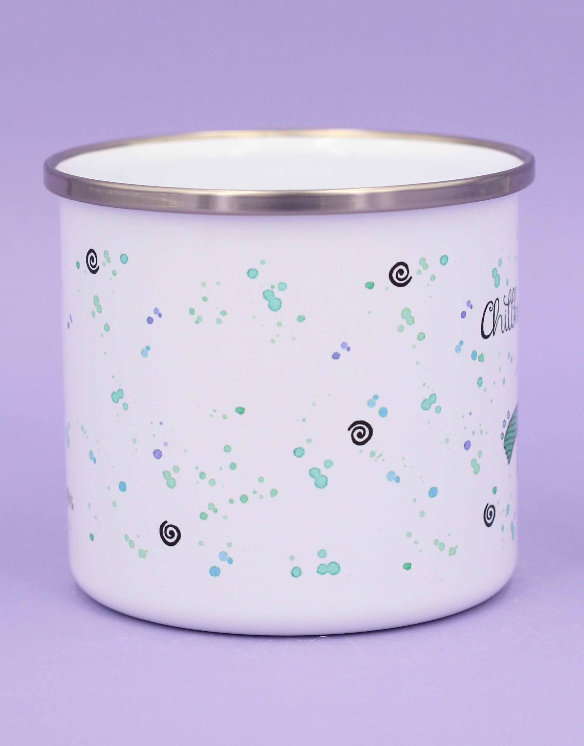 Emaille-Tasse "Chillkröte"-RollinArt
