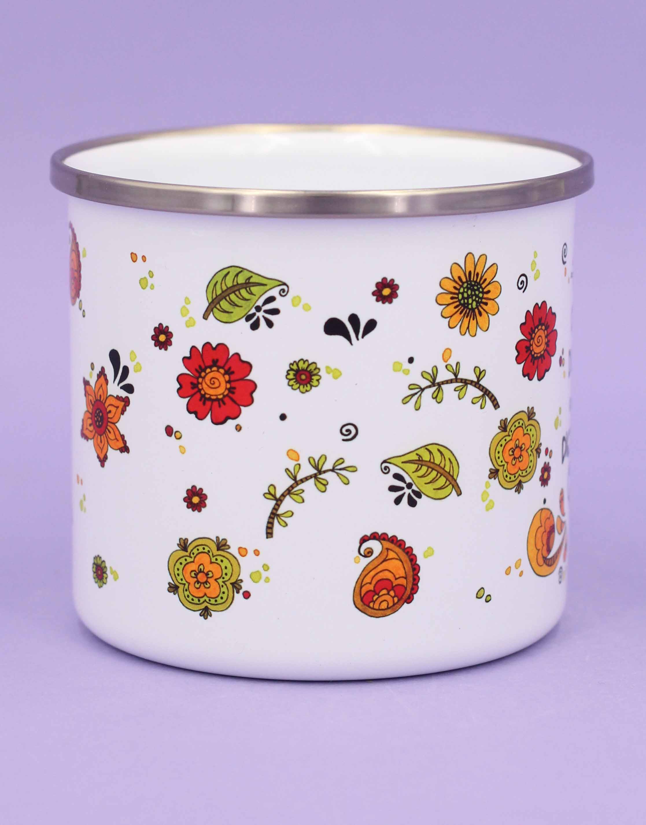 Emaille-Tasse "Die kleinen Dinge"-RollinArt