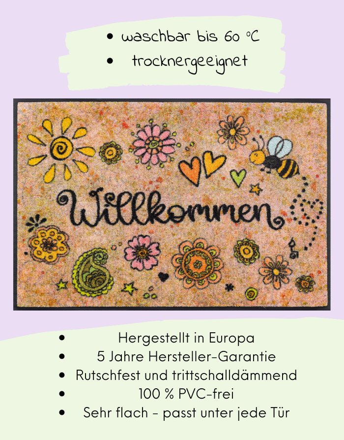 Fußmatte "Bring Glück herein"-RollinArt