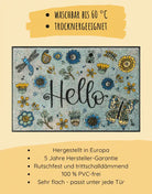 Fußmatte "Hello Flowers"-50 x 75 cm-RollinArt