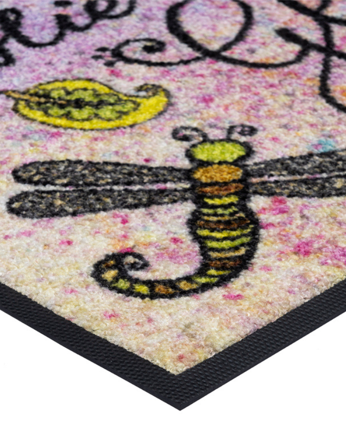 Fußmatte "Hier wohnt das Glück"-RollinArt