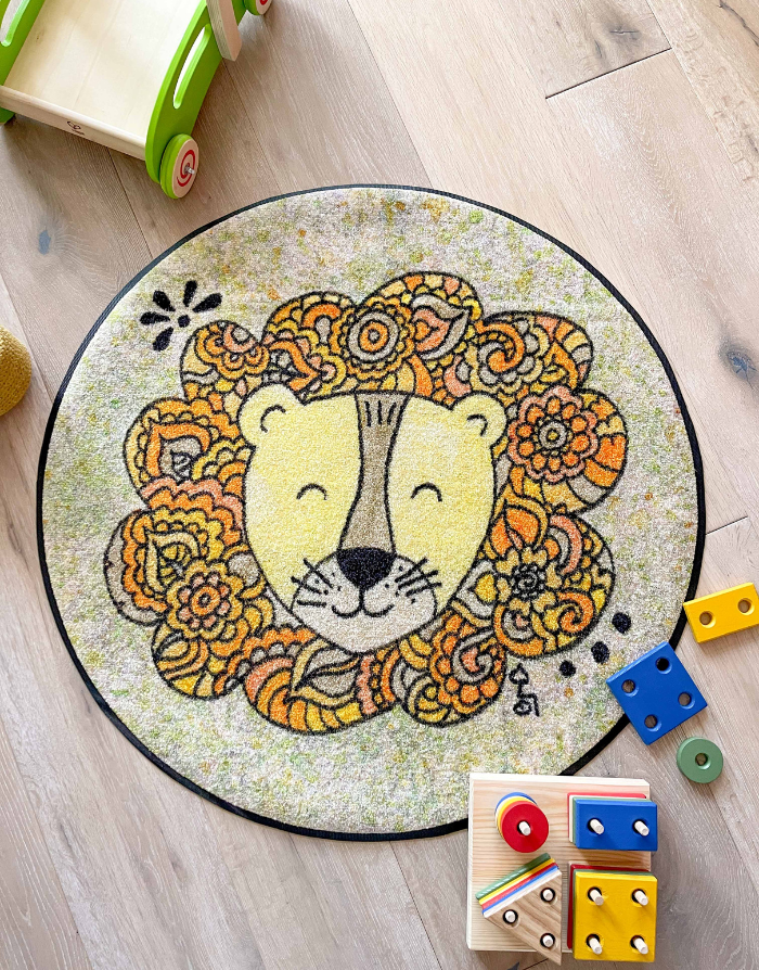 Fußmatte "Little Lion"-85 x 85 cm-RollinArt