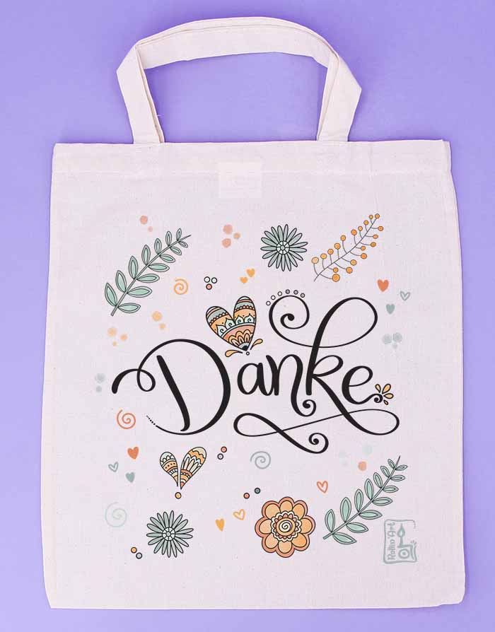 Geschenktäschchen "Danke"-RollinArt