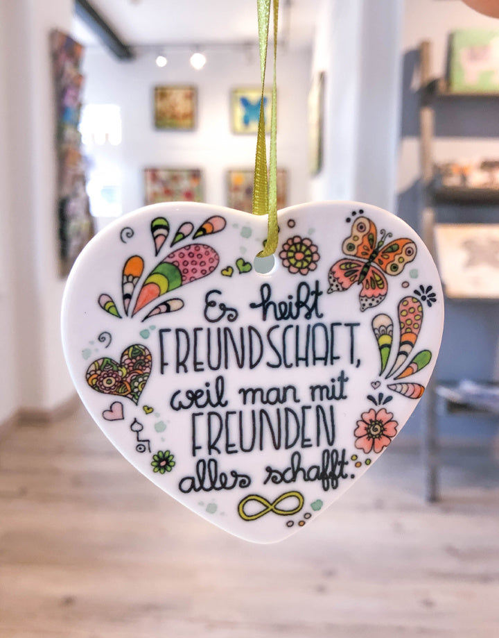 Keramikherz "Freundschaft"-RollinArt