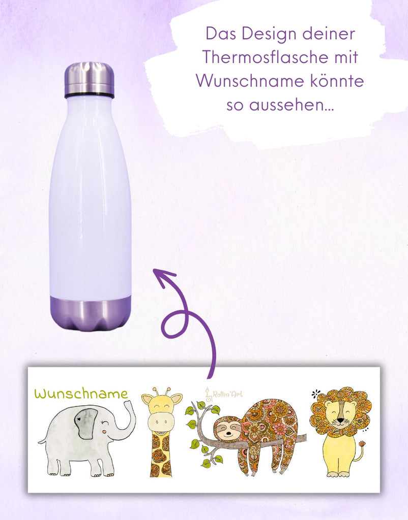 Kinder-Trinkflasche "Knuffige Tiere"-RollinArt